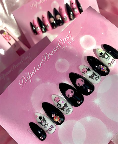 kuromi press on nails|kuromi press on nail polish.